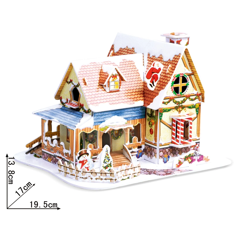 Hot Sales Xmas 3D Puzzle Famous Architecture Building Magic Rompecabezas 3D Toys Merry Christmas Gifts for Children