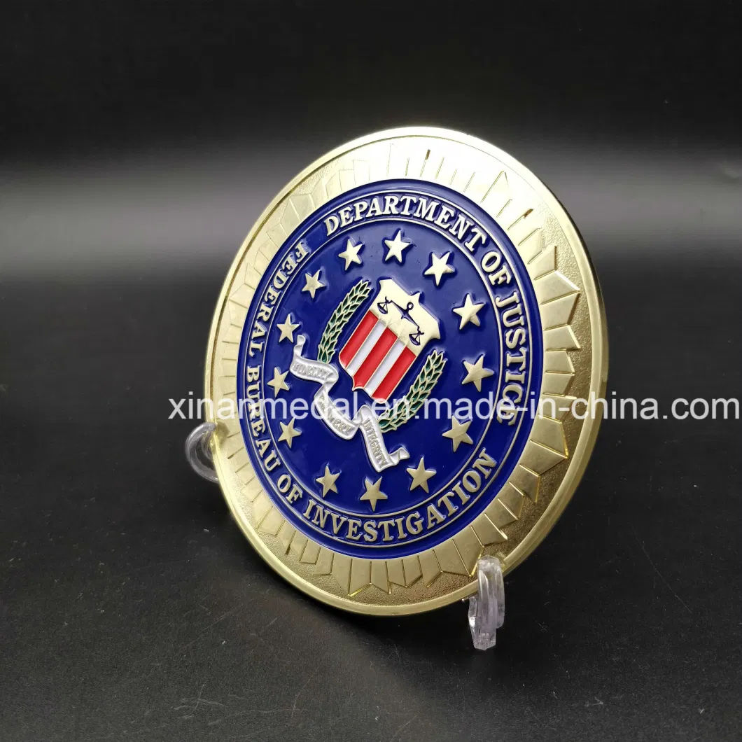 Custom Fashion 3D Logo Golden Military / Army / Police Souvenir Challenge Coin as Promotion Gift