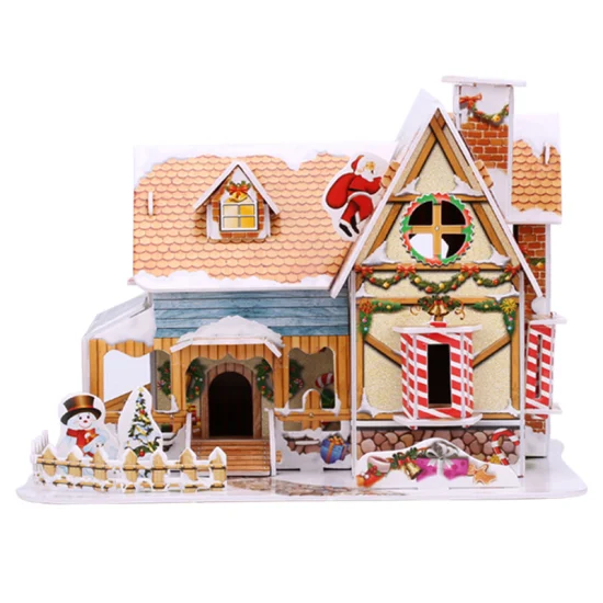 Vendite calde Puzzle 3D di Natale Famosa architettura Edificio magico Rompecabezas Giocattoli 3D Regali di buon Natale per i bambini