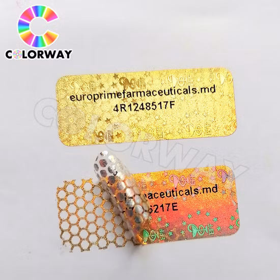 Rotolo di design gratuito Argento Scratch off Numero di serie Codice a barre Codice Qr 2D 3D Originale Genuino Void Tamper Evident Anti